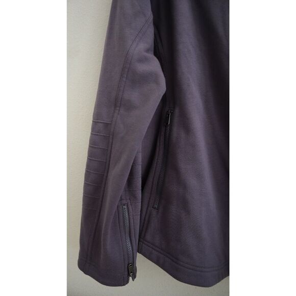 Athleta S252-0042 Women's Sz 2XL Purple Asymmetrical Full Zip Moto Jacket - Picture 6 of 12
